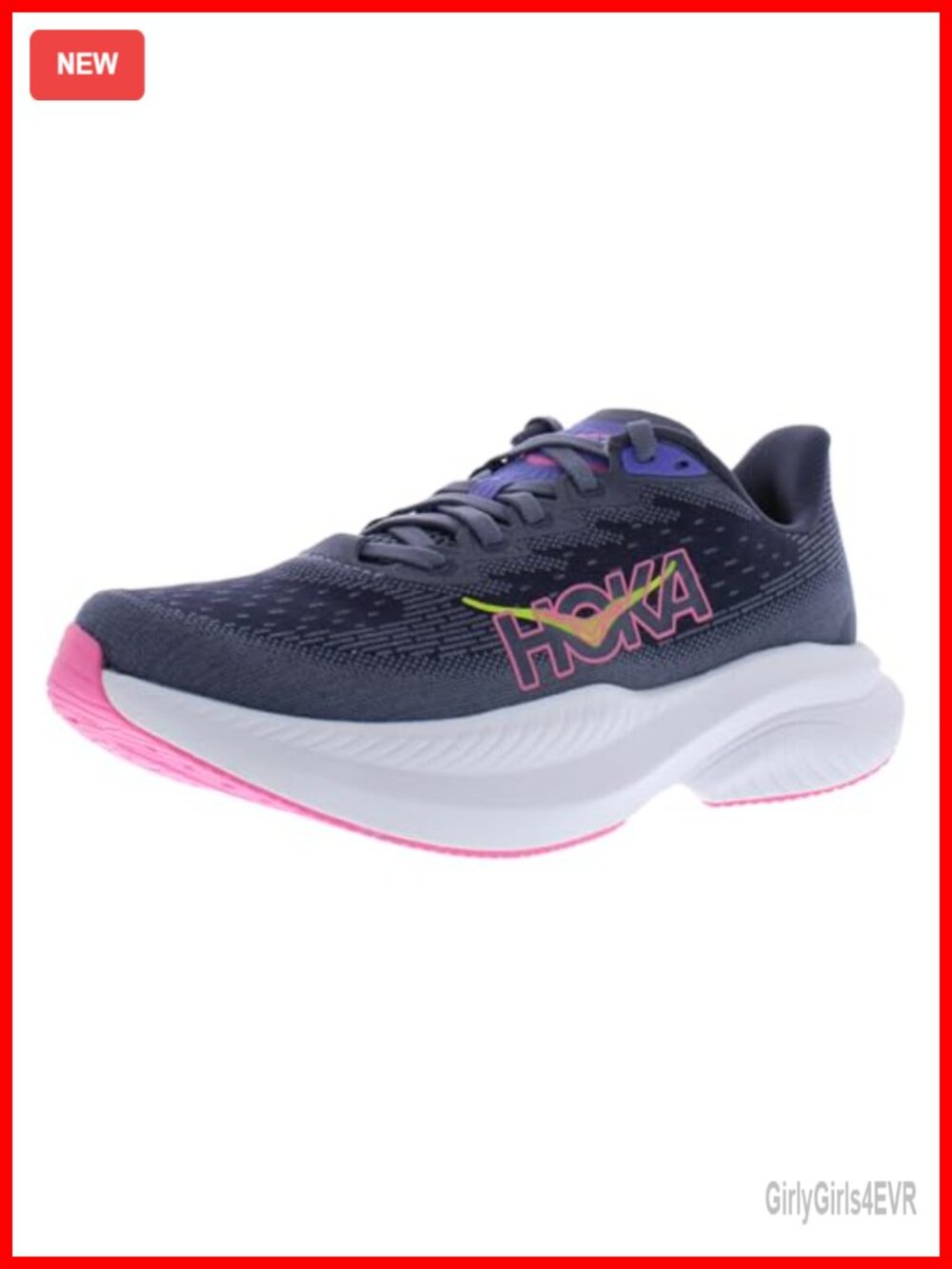 HOKA Mach 6 Women's Running Shoes Jacquard Knit Upper Cushioned Lace-Up
